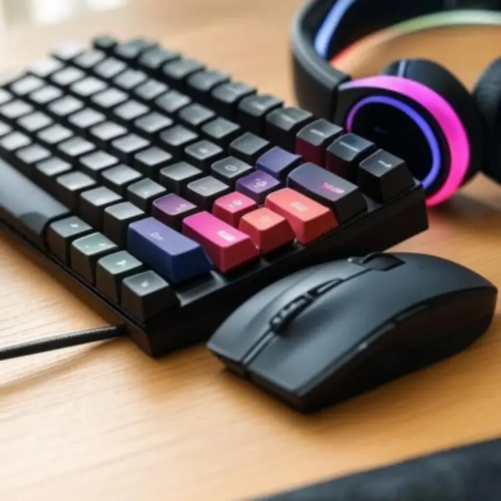 Zestaw wyróżnionych produktów gamingowych różnych marek