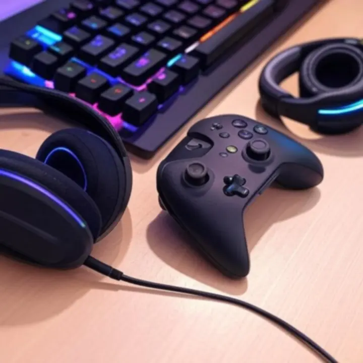 Zestaw bestsellerowych produktów gamingowych na biurku