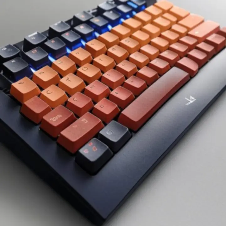 Detaliczny zbliżenie na klawisze klawiatury gamingowej.
